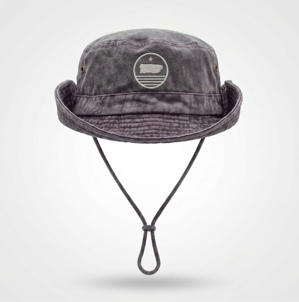Boricua Sunset Boonie Hat Negro